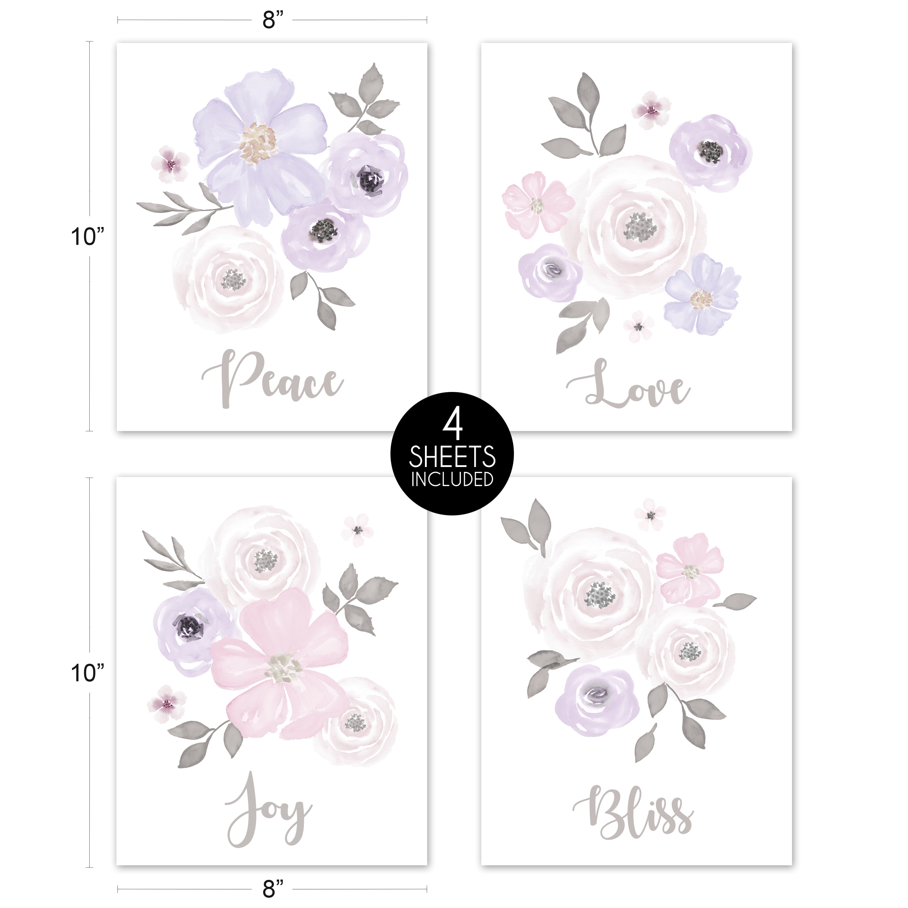 Sweet jojo designs 2025 watercolor floral lavender