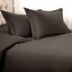 preview thumbnail 75 of 87, Superior Egyptian Cotton 1000 Thread Count 3 Piece Duvet Cover Set Charcoal - Full - Queen