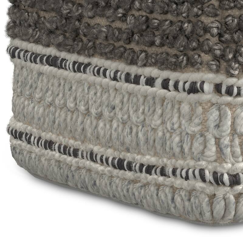 WYNDENHALL Heyfield Square Pouf Handloom Woven