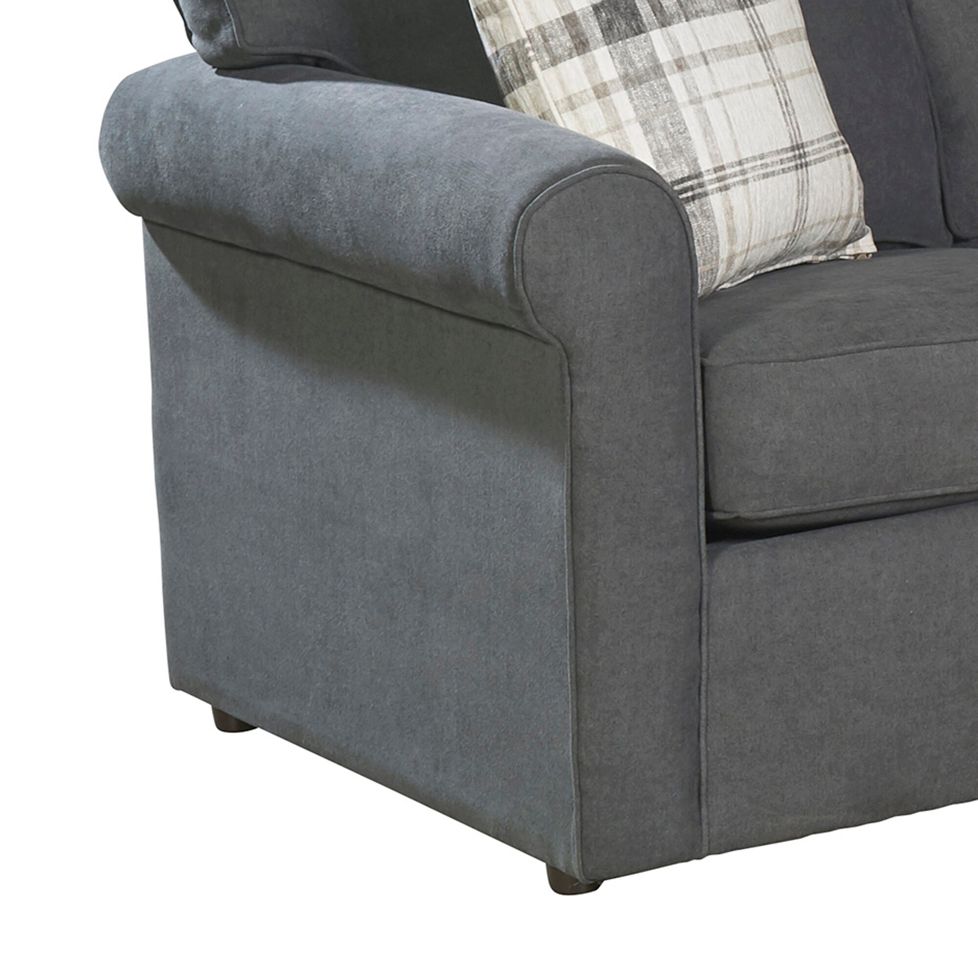 Shop Baron Grey Sectional Sofa Bed With Twin Gel Memory Foam