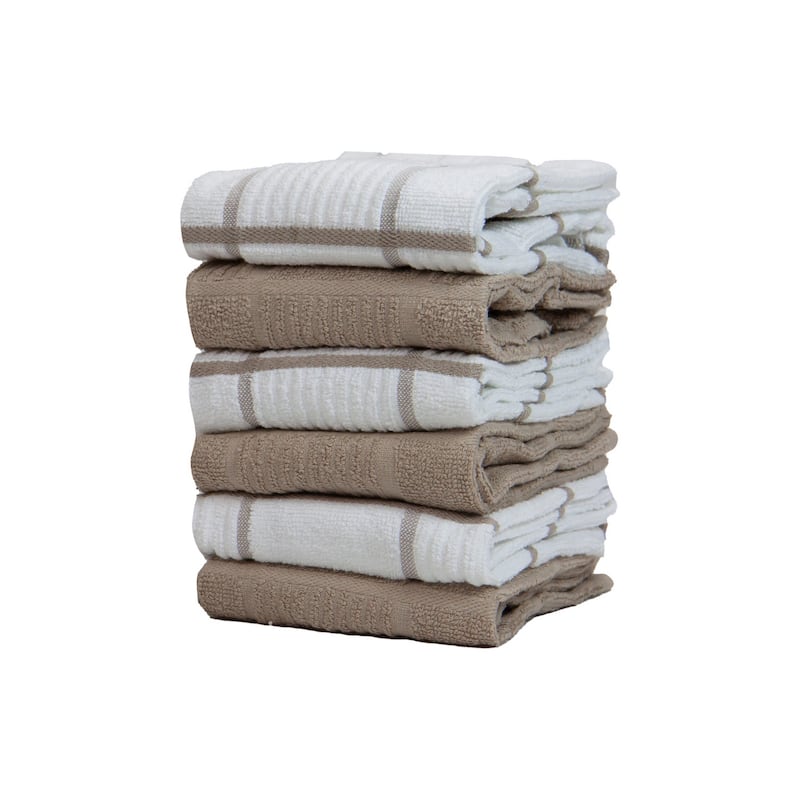 The Sloppy Chef Premier 6-Piece Windopane Kitchen Towels - 15x25