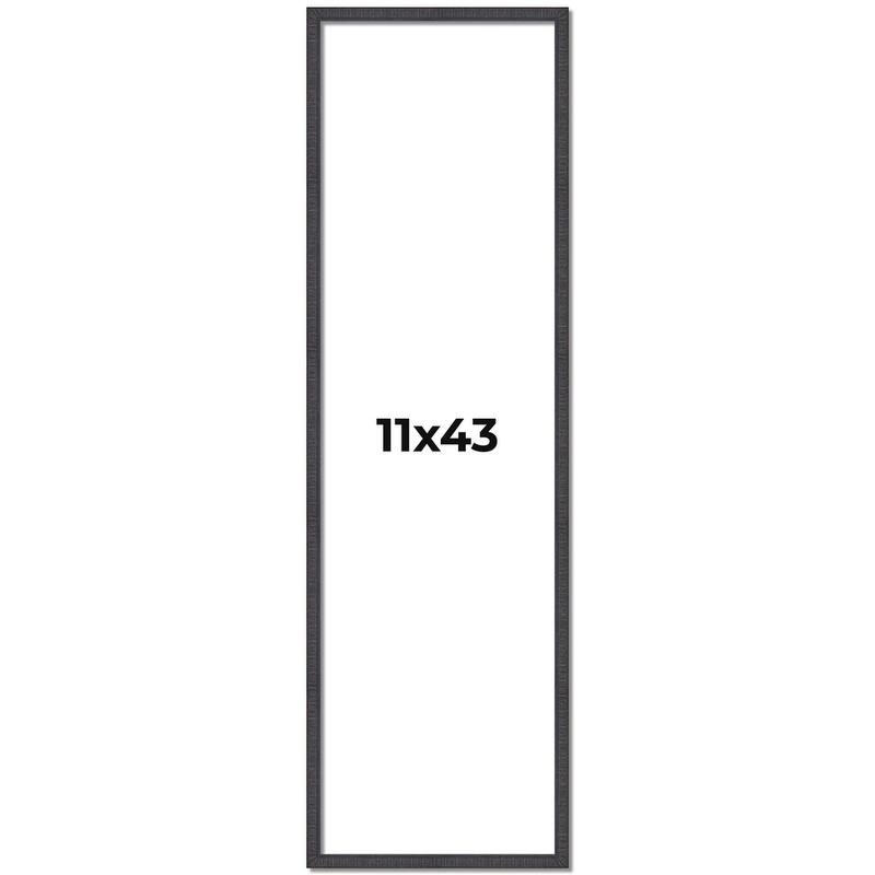 11x43 Frame Brown Solid Wood Picture Frame - Complete Modern Photo