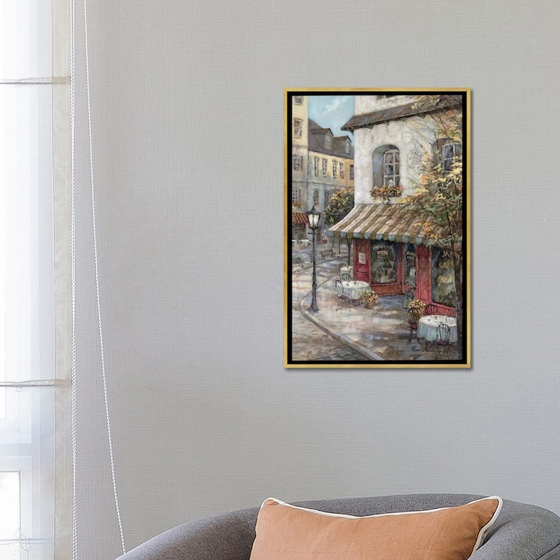 iCanvas "My Favorite Cafe" by Ruane Manning Framed Canvas Print