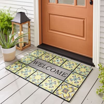 Mohawk Home Welcome Tiles All Weather Recycled Rubber Door Mat