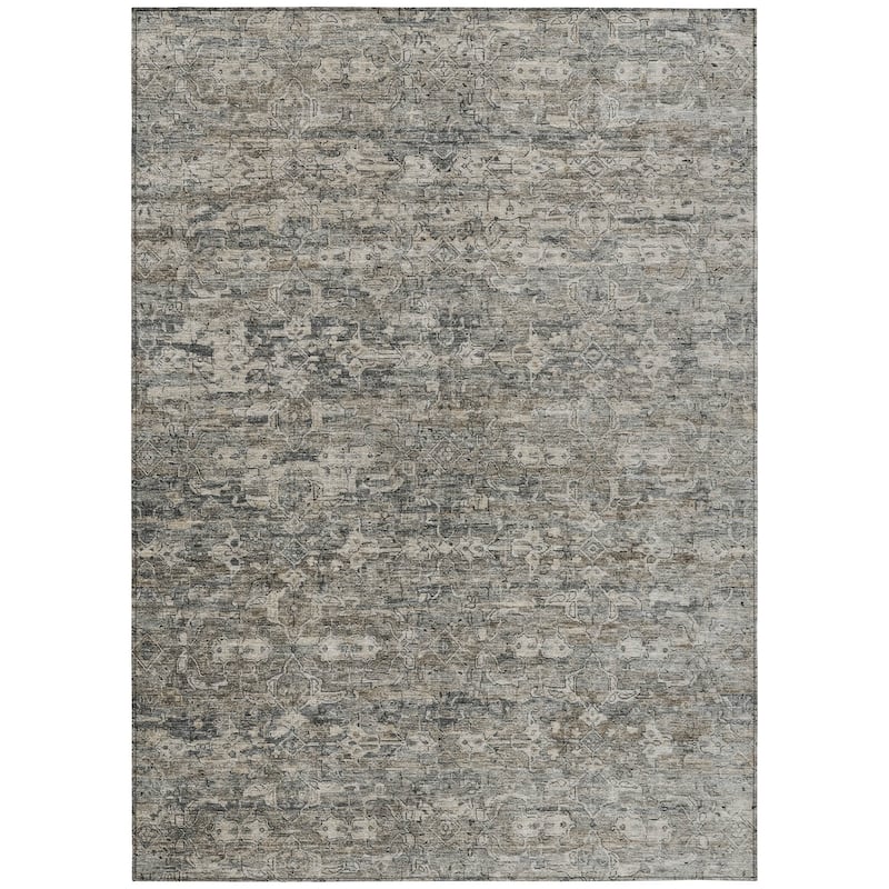 Machine Washable Indoor/ Outdoor Traditional Harmony Chantille Rug