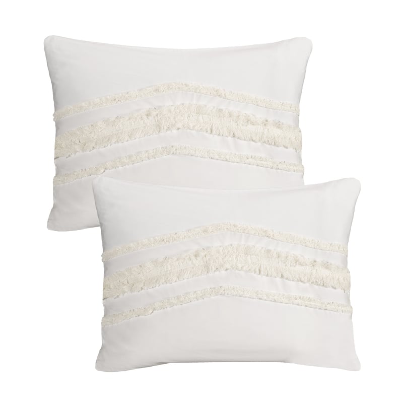 Sweet Jojo Designs Ivory Cotton Bohemian Boho Neutral 3p Full/Queen Comforter Set Off White Modern Farmhouse Minimalist Fringe