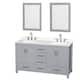 Option Gray / White Quartz Top / Brushed Chrome Hardware