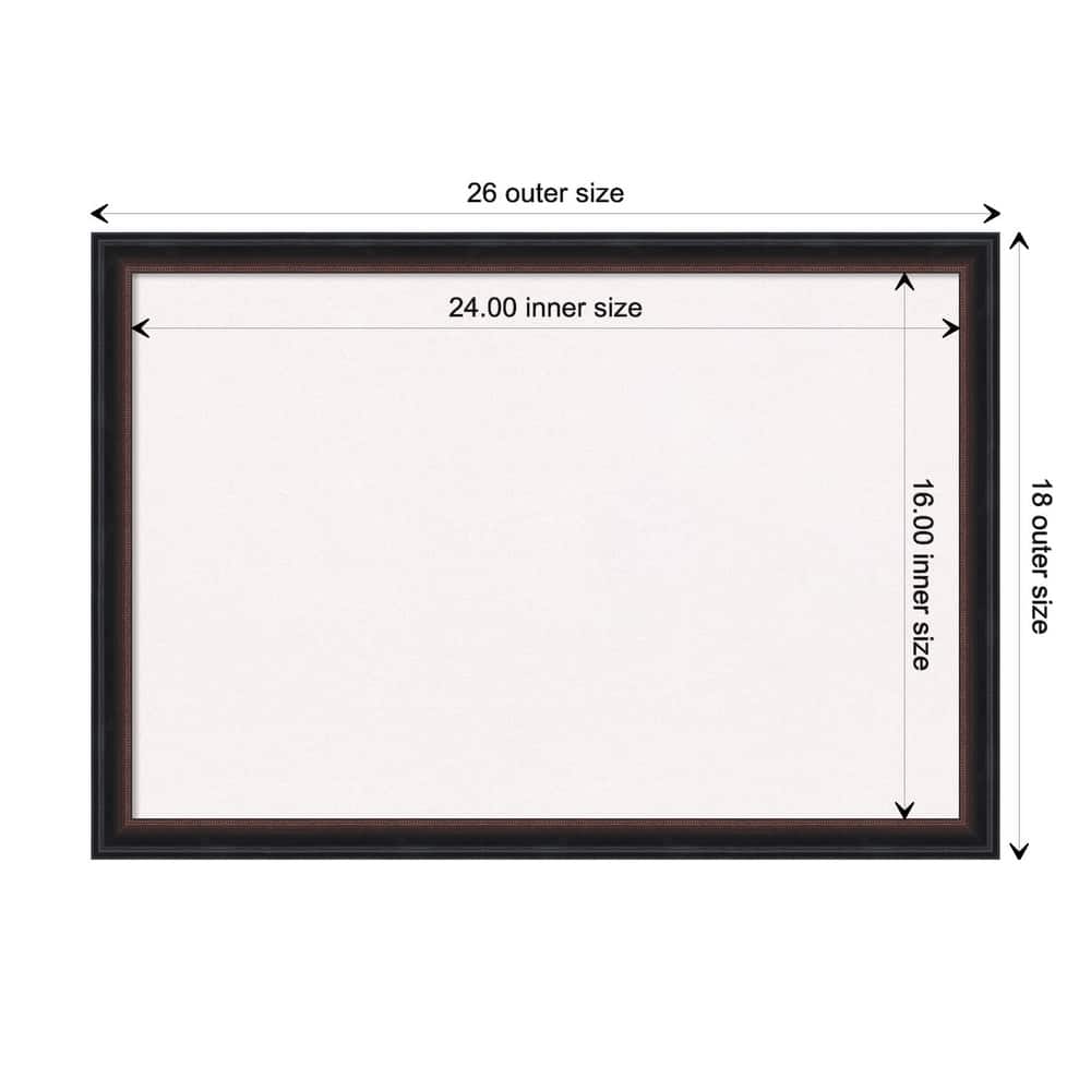 Salon Scoop Copper Wood Framed White Corkboard Bulletin Board