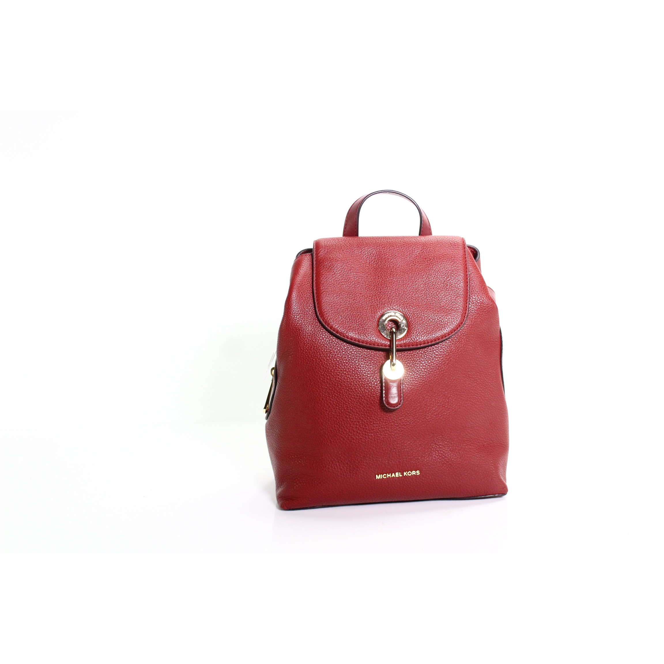 michael kors red backpack purse