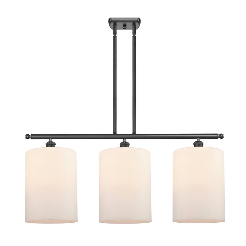 Innovations Lighting Cobbleskill - 3 Light 36" Island Light - Oil Rubbed Bronze/Matte White