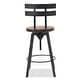 preview thumbnail 10 of 13, Alanis Modern Industrial Firwood Adjustable Height Swivel Barstools (Set of 2) by Christopher Knight Home