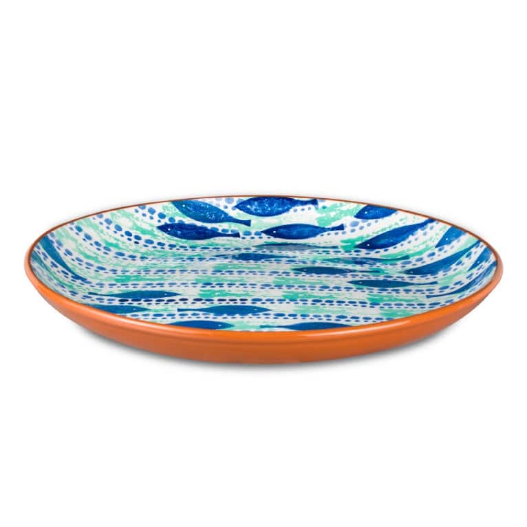Euro Ceramica Pescador 15" Round Serving Platter