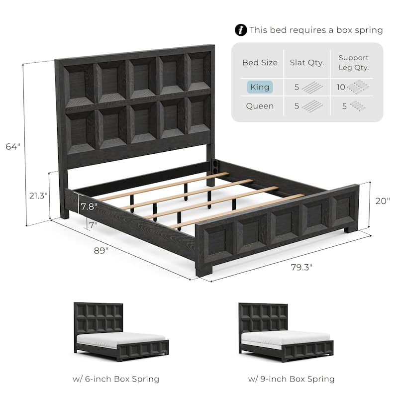 Furniture of America Durem Modern Classic Wood Panel Bed