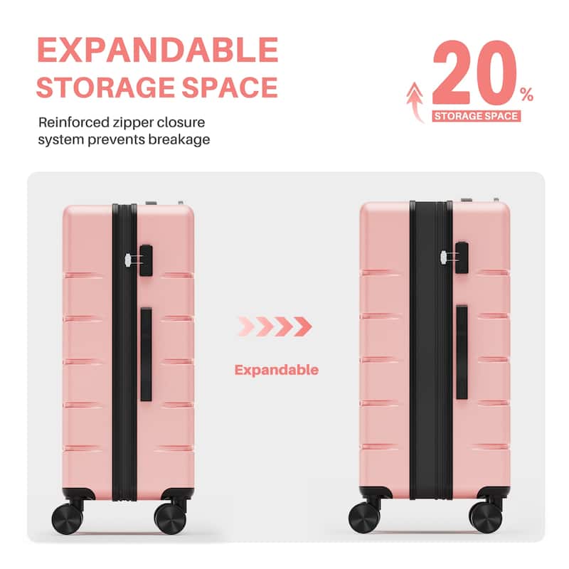 28-Inch Durable Expandable Spinner Luggage - TSA Lock & Wheels, Hardside Suitcase for Travel