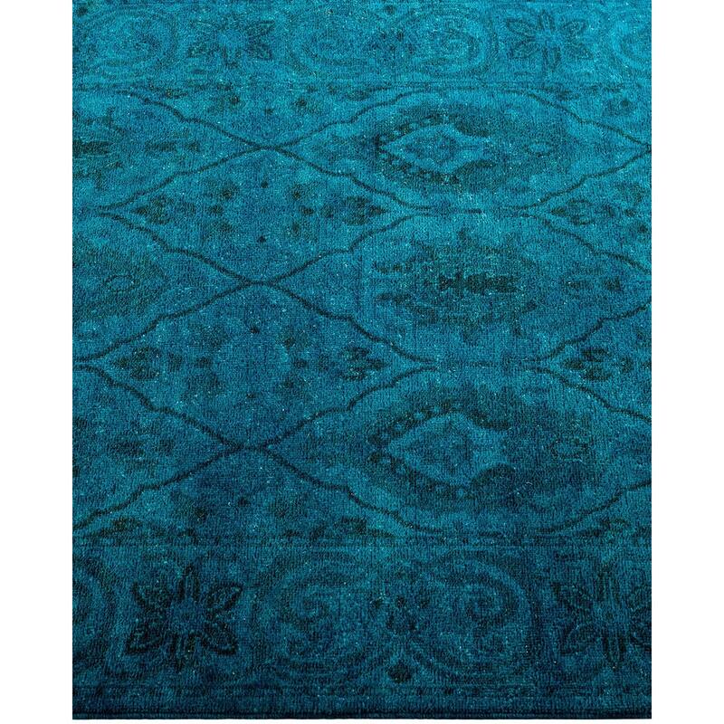 Contemporary Overdyed Wool Hand Knotted Runner - 2' 5" x 9' 8"