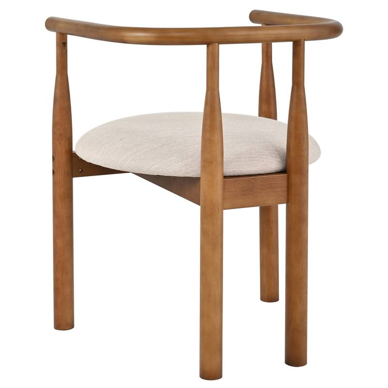 Christopher Knight Home - 7-Piece Mid-Century Modern Walnut Dining Set with Solid Wood Oval Dining Table and Cushioned Chairs