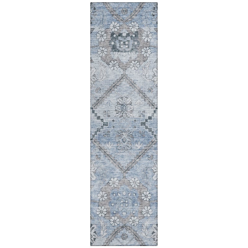Machine Washable Indoor/ Outdoor Chantille Tribal Garden Rug