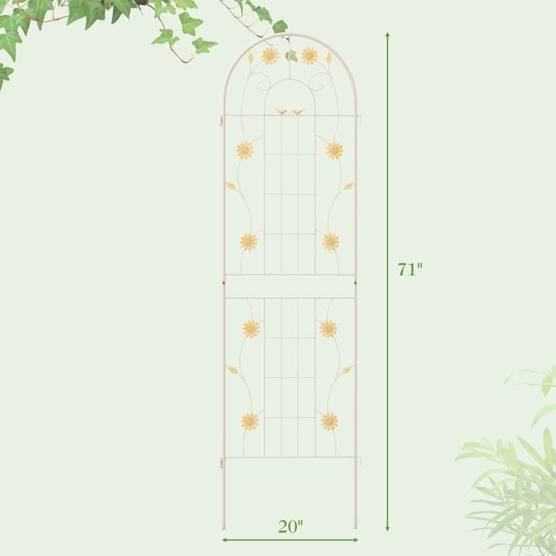 Costway 4 Pack Rustproof Metal Garden Trellis 71" x 20" Wire Lattice - See Details