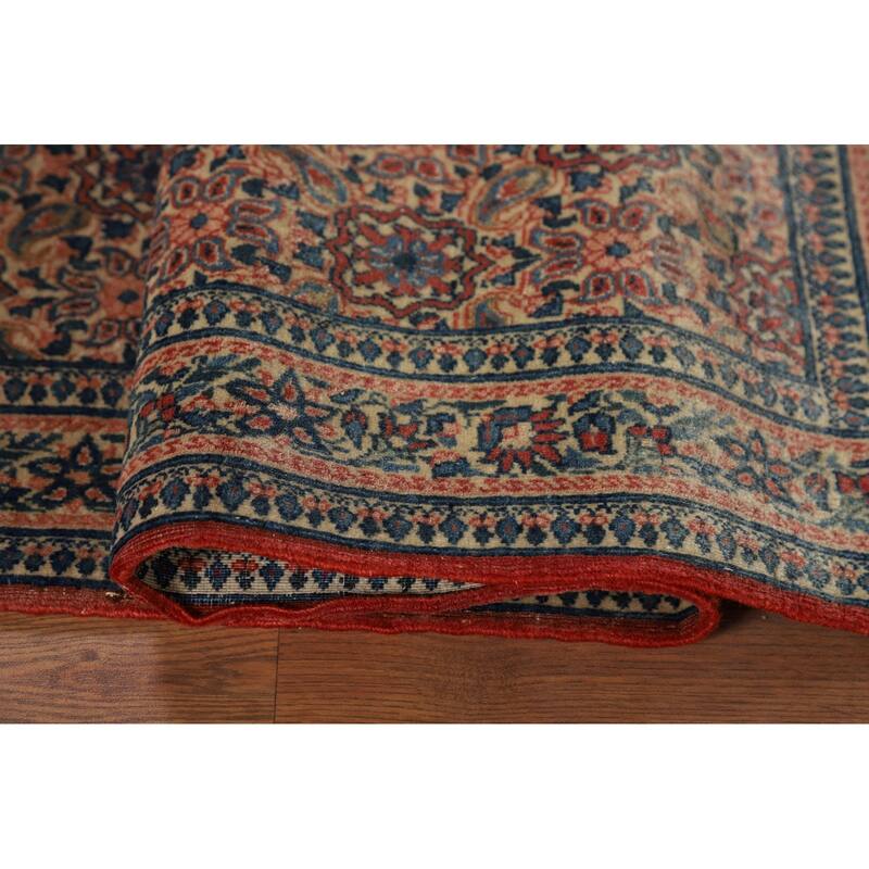 Floral Qum Foyer Rug Handmade Wool Carpet - 4'5" x 6'4"