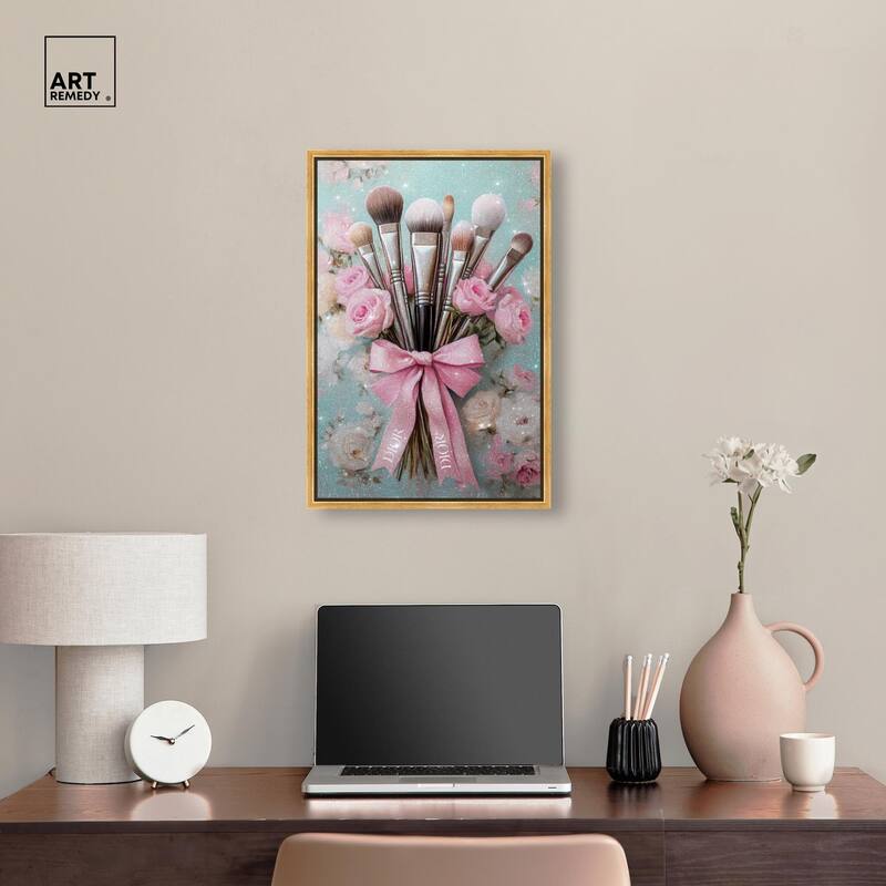 Bouquet of Make Up Brushes Canvas by Art Remedy