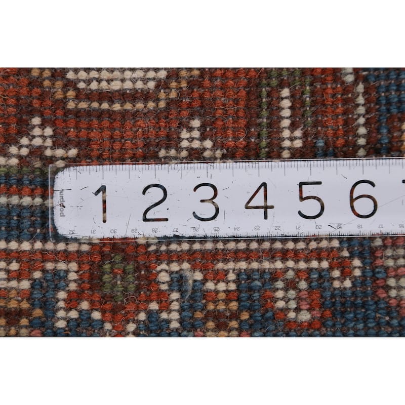 Hand Knotted Oriental 100% Wool Carpet Traditional Medallion Beige & Ivories Heriz (serapi) Area Rug - 3' 0'' X 2' 0''