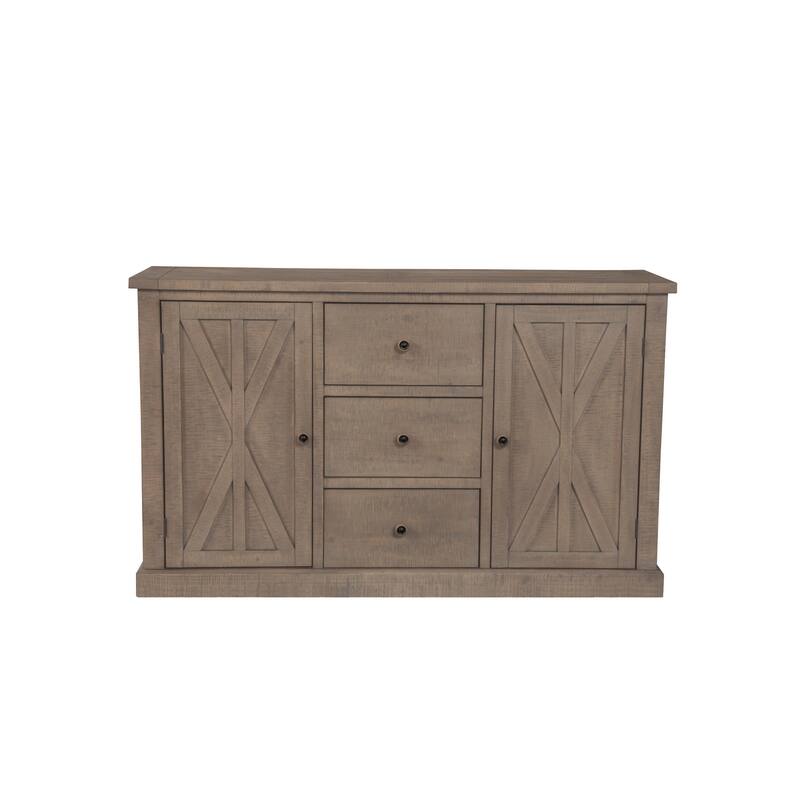 Alpine Furniture Arlo Wood Sideboard, Natural Brown