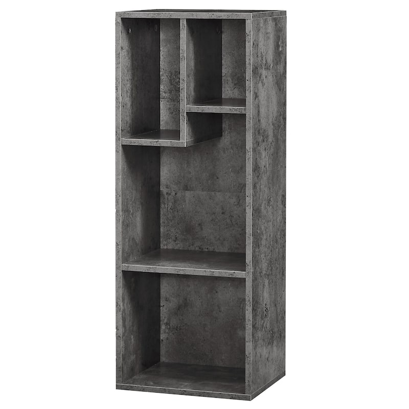 VECELO, 3-Tier Four Open Cube Wooden Bookcase Organizer, Bookshelf / Book Storage