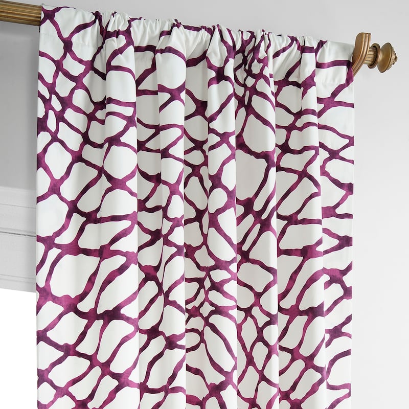 Exclusive Fabrics Ellis Printed Cotton Twill Curtain (1 Panel)