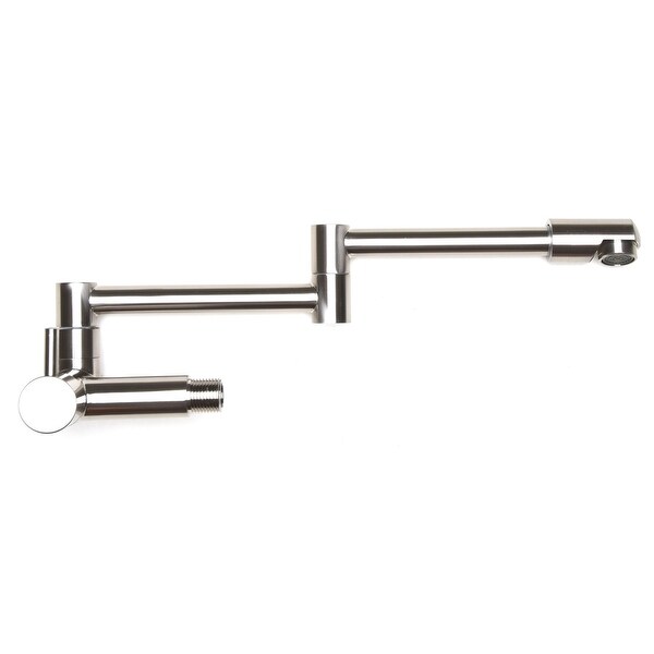 Zenvida Pot Filler Faucet Wall Mount Single Handle Dual Joint Swing Arm, Folding Single Hole Modern Kitchen Faucet
