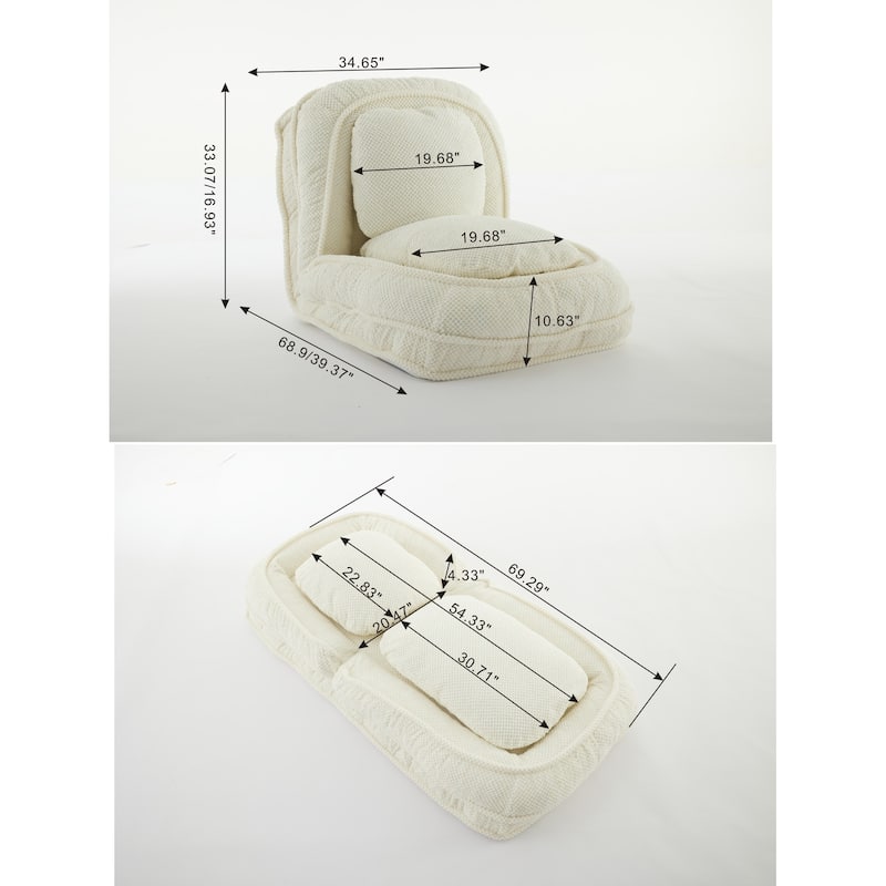 Human Dog Bed Lazy Sofa Couch with 5 Adjustable Position