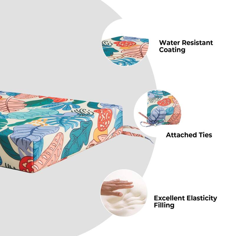 Set of 4 Solid Soft Outdoor Patio Deep Seat Cushion