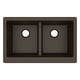 preview thumbnail 8 of 16, Karran Farmhouse Apron Front Quartz Double Bowl Kitchen Sink