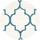 preview thumbnail 7 of 13, SAFAVIEH Kids Shag Mirca Nursery Playroom 2-inch Thick Rug 6'7" Round - Ivory/Blue - Round