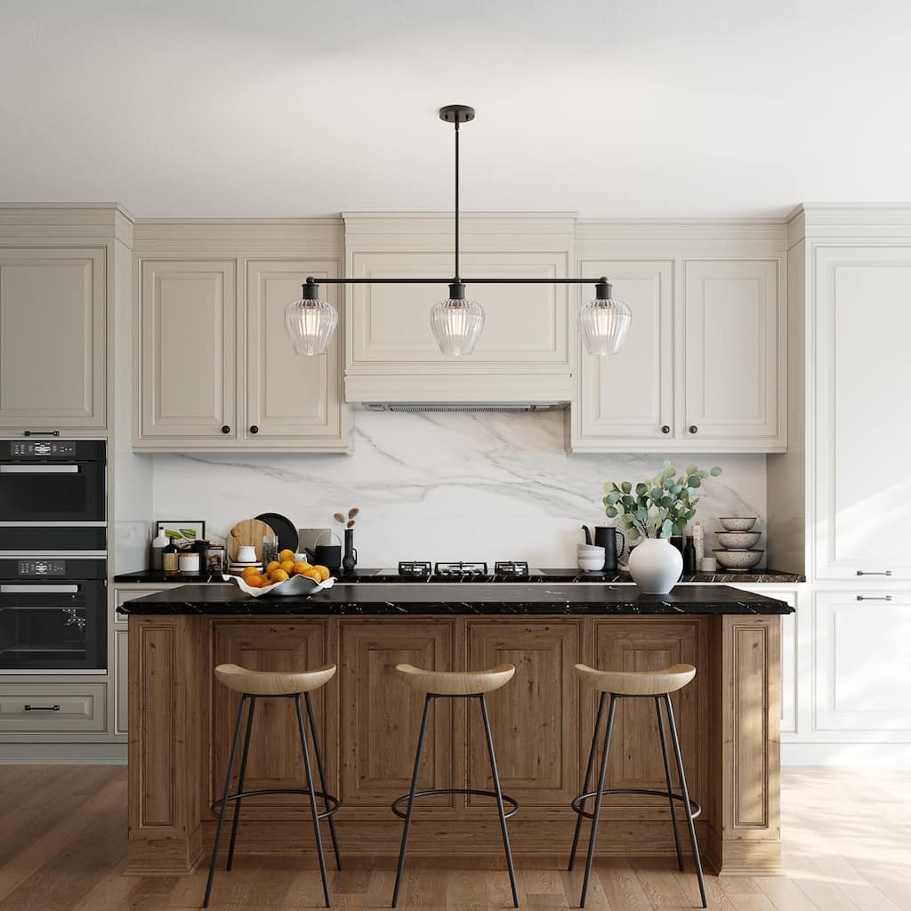 Acroma 3 - Light Dimmable Kitchen Island Linear Chandelier