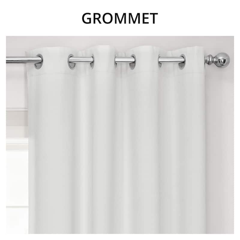 Exclusive Fabrics Solid Performance Linen Grommet Thermal Blackout Curtains for Bedroom & Living Room Curtains Single Panel