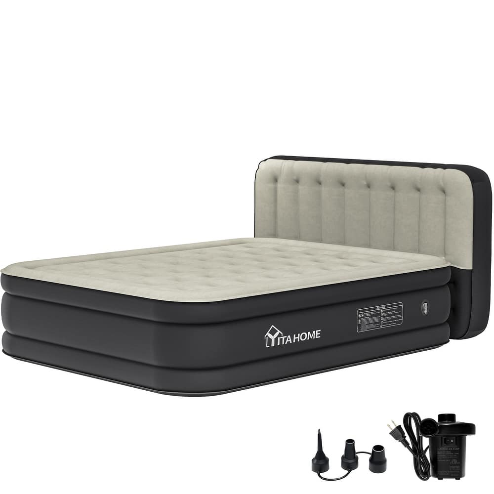 Queen Air Mattress with 31.4" Air Headboard