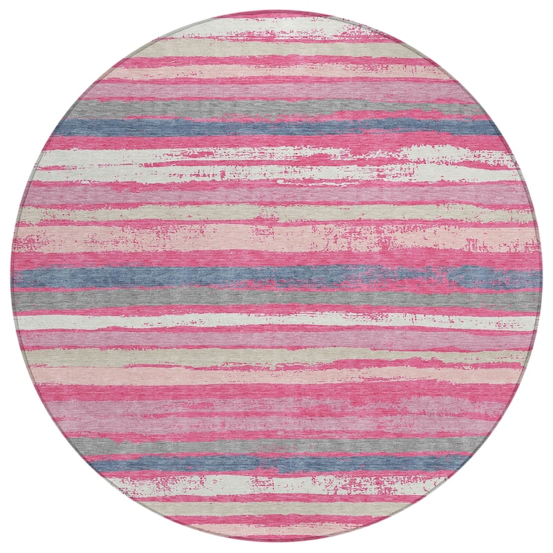 Machine Washable Indoor/ Outdoor Chantille Stripe Rug