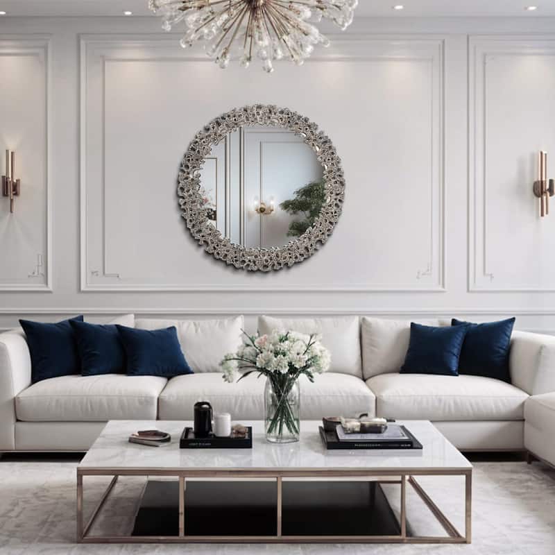 Asbille Antique Silver Wall Mirror