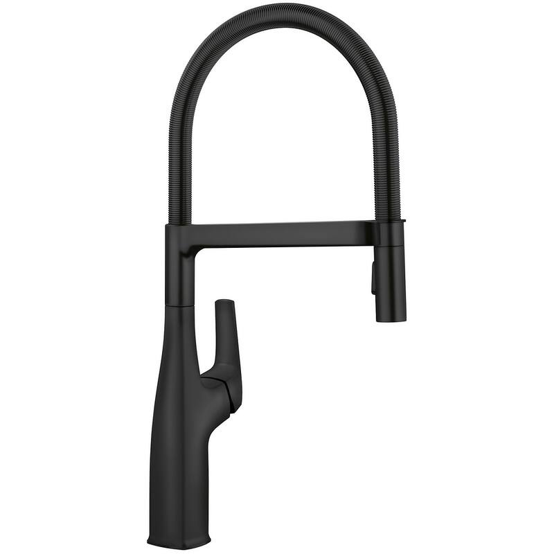 Blanco Rivana 1.5 GPM Single Hole Pre-Rinse Pull Out Kitchen Faucet - Matte Black