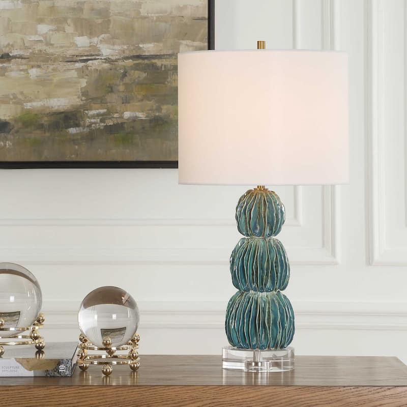 Uttermost Bonaire Teal Blue Table Lamp - N/A