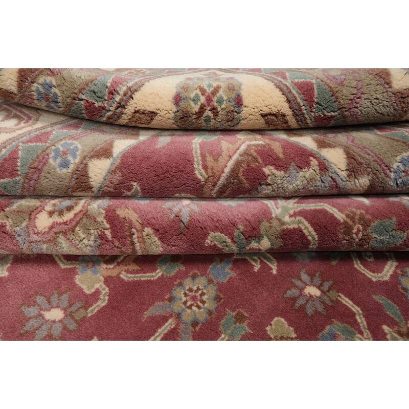 9x12 Hand Knotted Wool Plum Heriz Plush Pile Pande Cameron sheen Rug - 9' x 12'