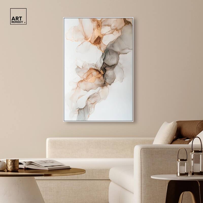 Smoky Gold Drift Canvas by Art Remedy