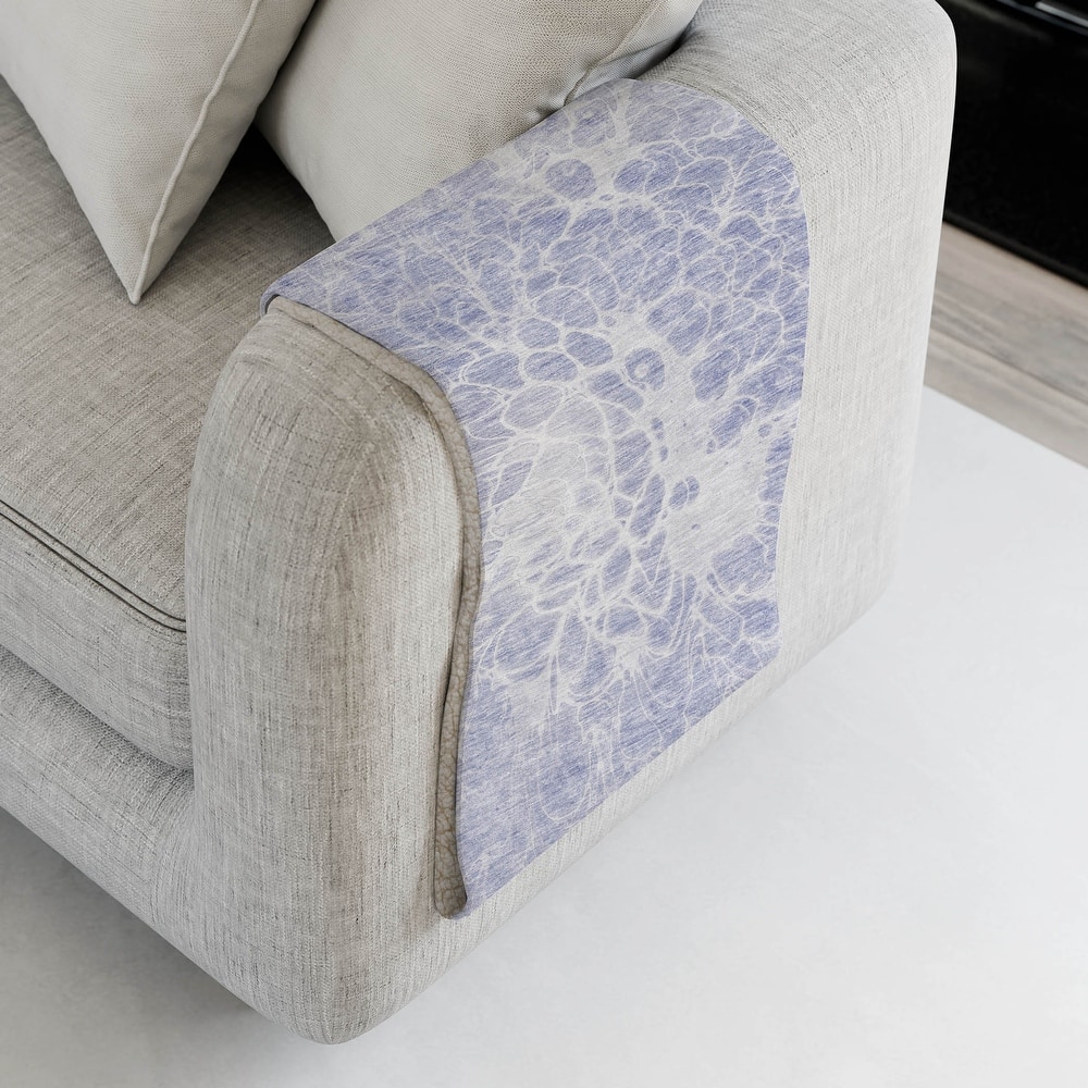 Premium Machine Washable Modern Floral Sherpa Throw Blanket