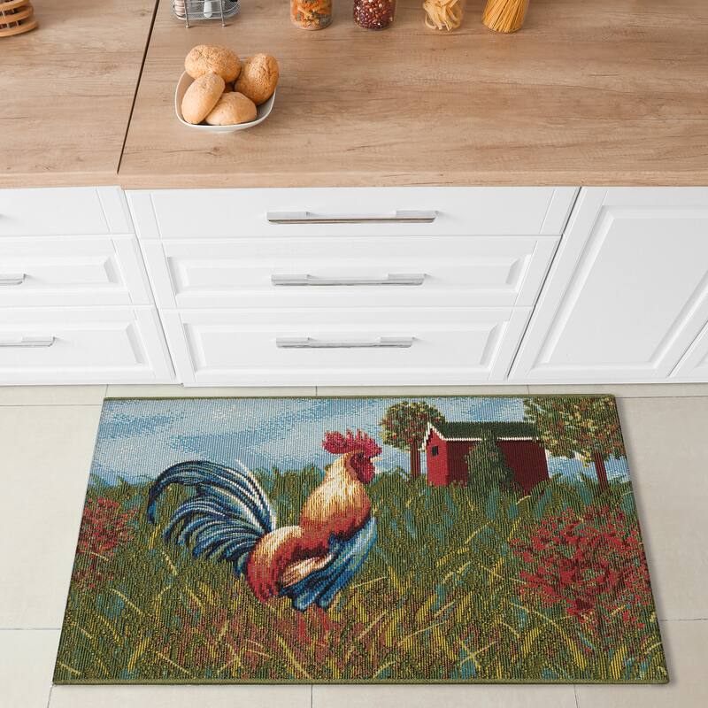 Liora Manne Esencia Rooster Farm Indoor/Outdoor Mat