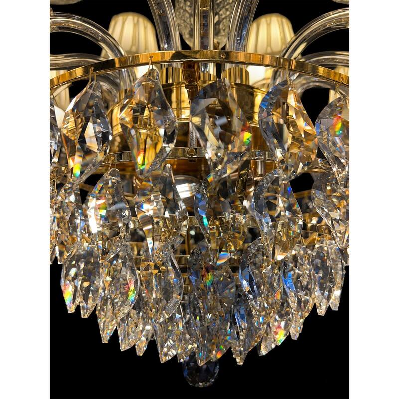 Vintage Crystal Chandelier Gold Pendant Chandelier 19 Lights