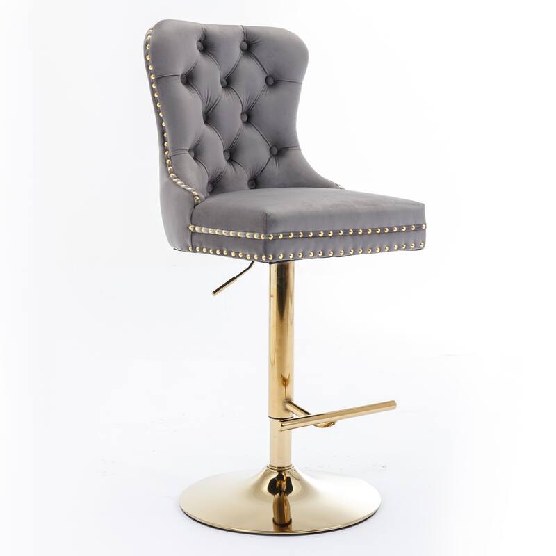 Modern Upholstered Bar Stools (Set of 2)