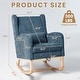 preview thumbnail 16 of 28, Reclining Glider Rocking Chair with Extendable Footrest, High Backrest & Side Storage Pocket