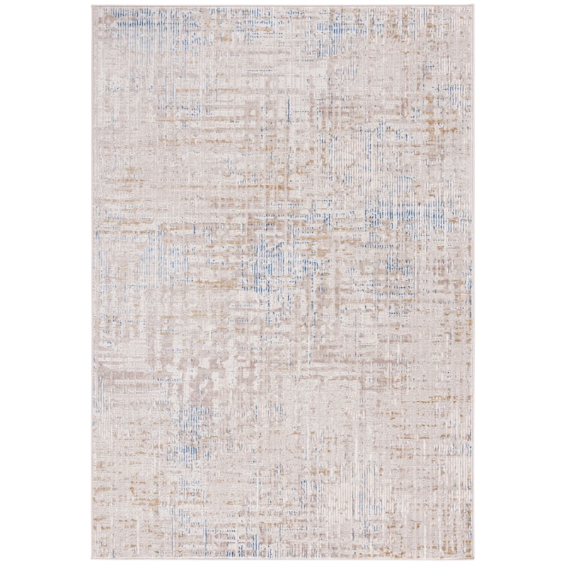 SAFAVIEH Prestige Maricica Contemporary Rug - 6'7" Square - Beige/Blue