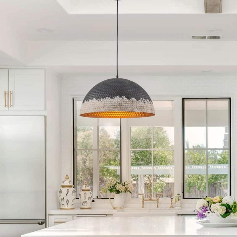15.75" Hangable light destressed island lights metal pendant light