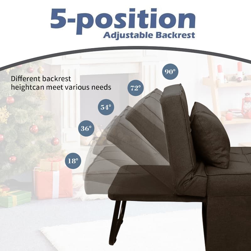 Zenova 4-1 Adjustable Sleeper Sofa Chair with Ottoman, Sofa Bed ,Couch Bed